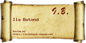 Ila Botond névjegykártya