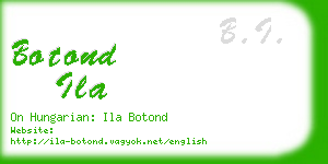 botond ila business card